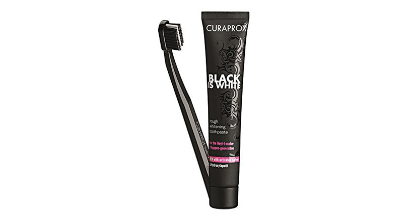 CURAPROX Black is White Set Zahnpasta und Zahnbürste