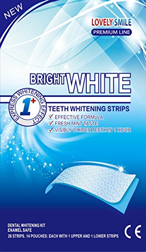 Lovely Smile | 28 WHITESTRIPS Zahnaufhellung Streifen | mit advanced no-slip technology | Professionelles Bleaching für Weiße Zähne Zahnweiss stripes by Lovely Smile Premium Line