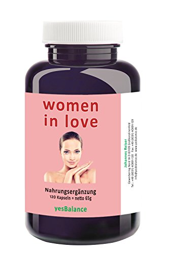 WOMEN IN LOVE - yesBalance - für die Frau - 120 Kapseln mit Granatapfel, Arginin, Maca, B-Komplex Vitamine ( B6, B1, B9, B12 ) - frei von Hormonen