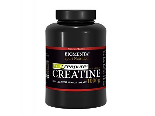 Biomenta® 1000g reines Creatin Monohydrat Pulver | Hochwertiges geschmacksneutrales Creapure® Creatine / Kreatin | Optimiert mit Vitamin B6 (Pyridoxin), B9 (Folsäure) und B12 (Methylcobalamin) | Hergestellt in Deutschland | Unterstützt beim Kraftsport & Bodybuilding