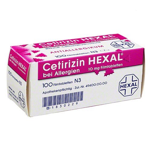 Cetirizin HEXAL bei Allergien 10 mg Filmtabletten, 100 St