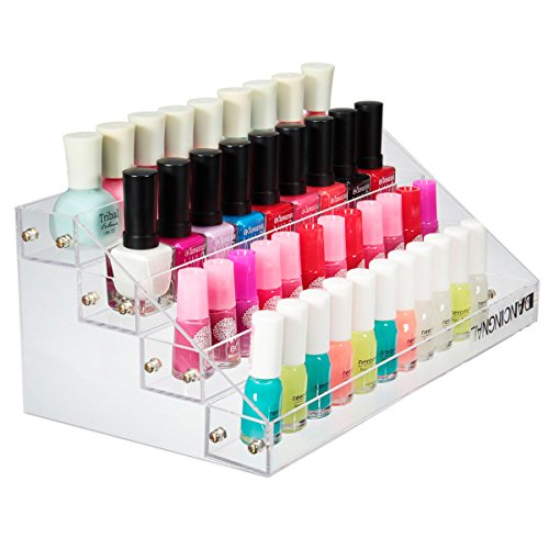 DANCINGNAIL Acryl Nagel Kunst Nagellack Entferner kosmetischer Aufbewahrungsbox schmink aufbewahrung Display-Regal (leer) transparent abziehbar