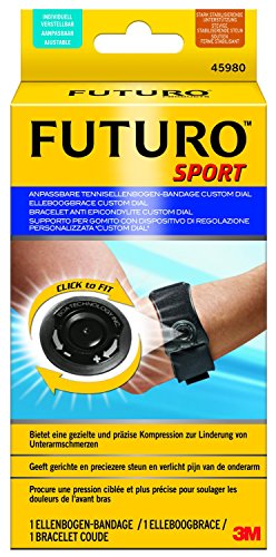 FUTURO FUT45980 Tennisellenbogen-Bandage anpassbar Custom Dial, beidseitig tragbar