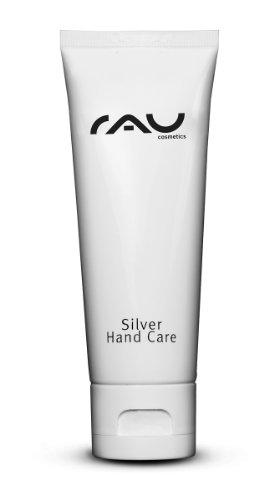 RAU Silver Hand Care 75 ml - Beste Handcreme für sehr trockene und beanspruchte Haut - enthält kolloidales Silber, Jojobaöl & Zink - Anti-Aging Creme für rissige Hände & brüchige Nägel - Intensive Naturkosmetik mit LSF - Für Neurodermitis geeignet - Für Frauen und Männer - In der Tube
