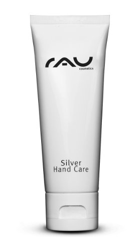 RAU Silver Hand Care 75 ml - Beste Handcreme für sehr trockene und beanspruchte Haut - enthält kolloidales Silber, Jojobaöl & Zink - Anti-Aging Creme für rissige Hände & brüchige Nägel - Intensive Naturkosmetik mit LSF - Für Neurodermitis geeignet - Für Frauen und Männer - In der Tube