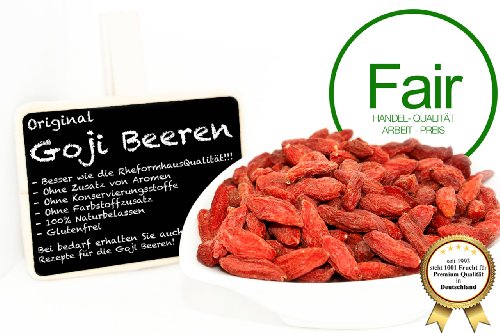 Goji Beeren, naturbelassen - Premiumversand - ANGEBOTSPREIS (Vom deutschen Labor Rückstandskontrolliert) - Original Goji's - Wolfsbeeren - AUS TIBET - 500g