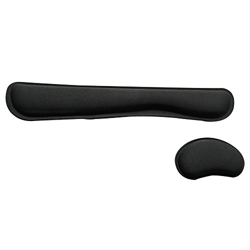 Skitic Tastatur Handgelenkauflage Pad und Mauspad, Komfort Handgelenk Rest Unterstützung Ergonomische Handgelenkpolsterträger mit Gedächtnisschaum für Computer und Laptop