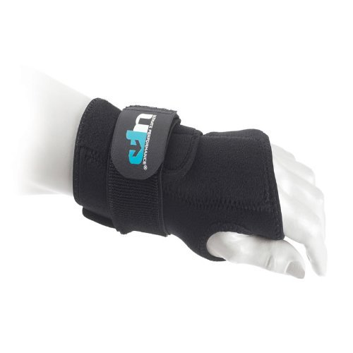 Ultimate Performance Handgelenkbandage Handgelenkstütze Bandage - Bei Karpaltunnel, Sehnenscheiden Entzündung - Verstellbar und latexfrei in Schwarz - Einheitsgröße mit dem Handgelenkumfang max. 22 cm - Rechts & Links tragbar - Für Mann und Frau