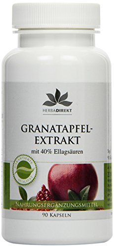 Warnke Gesundheitsprodukte Granatapfel-Extrakt mit 40% Ellagsäuren (90 Kapseln), 1er Pack (1 x 56 g)
