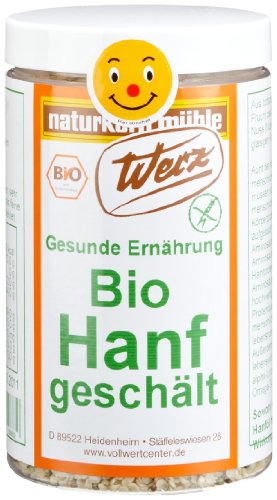 Werz Hanf geschält glutenfrei, 1er Pack (1 x 200 g Dose) - Bio