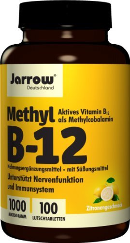 Jarrow Deutschland Methyl B12 1000 µg Lutschtabletten mit Zitronengeschmack, 100 Stück, VEGAN, 1er Pack (1 x 100 Stück)