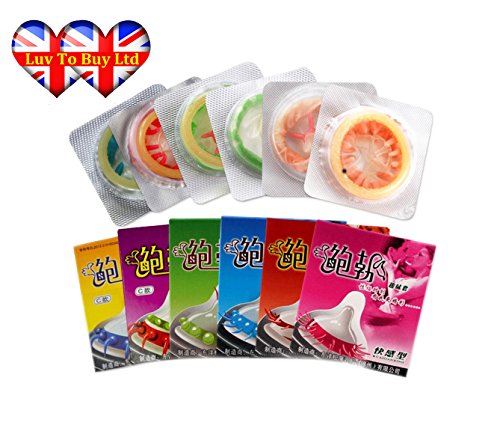 Kondome, Spike Kondom Adult Sex G-Punkt stimulieren Condom (Packung mit 6 verschiedenen Design)