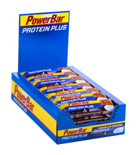PowerBar Protein Plus Low Sugar, Chocolate-Brownie, 1 x 30 Stück (30 x 35g)