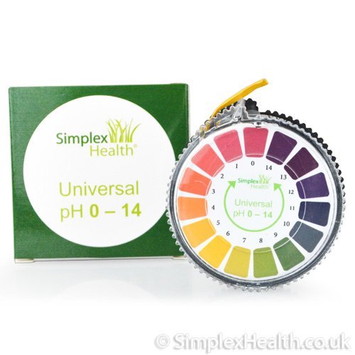 Simplex Health pH-Indikator Lackmus-Test Papier-Streifen Roll, 0-14 Für Wasser Urin und Speichel - 5 Meter