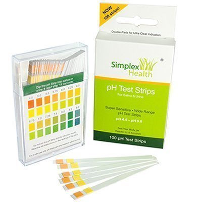 Simplex Health pH Teststreifen (100 Stück) Urin & Speichel