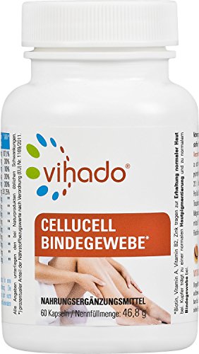 Vihado Cellucell Bindegewebe Tabletten - Cellulite Orangenhaut - 60 Kapseln, 1er Pack (1 x 46,8 g)