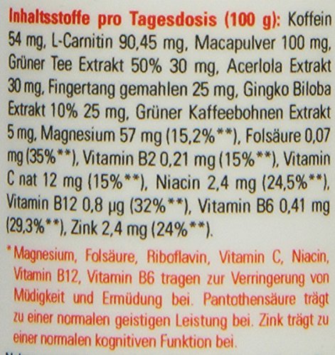 Braincharger Performance - gegen Müdigkeit + für geistige Leistung mit Guarana, Koffein, Maca, Ginkgo, Carnitin, Vitamine, 30 Kapseln, 1er Pack (1 x 25,8 g)