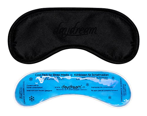 daydream Premium-Schlafmaske mit Kühlkissen (auch als Kühlmaske verwendbar), schwarz - der TOP-SELLER seit über 10 Jahren!