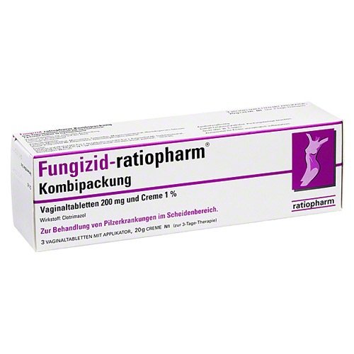 Fungizid ratiopharm 3 Vaginaltabletten + 20g Creme, 1 P