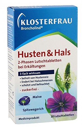 Klosterfrau Broncholind Husten und Hals 2-Phasen Lutschtabletten 20 Stück