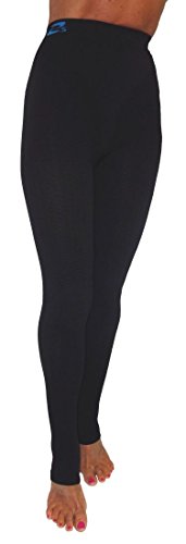 Lange Strumpfhose, schlank machende Kompressions-Leggings (18-21 mmHg) Unterstützung Lipödem-Lymphödem (Schwarz, XXL)