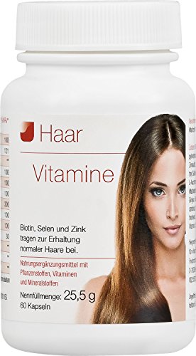 Vihado Haar-Vitamine - intensiv Vitalformel, Biotin + Selen + Zink, 60 Kapseln, 1er Pack (1 x 25,55 g)