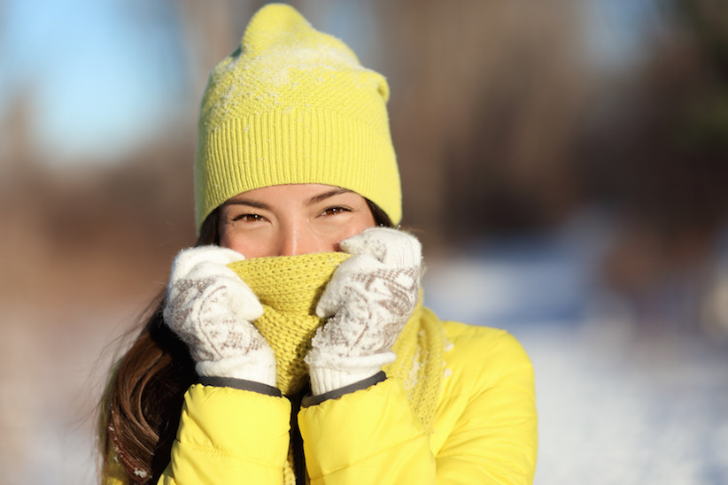 Wintereinflüsse rund um den Mund