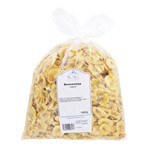 Bananen Chips Getrocknet ● Schwefelfrei ● Ungesüßt ● Ohne Künstliche Aromen ● 1kg Packung ● KoRo Drogerie