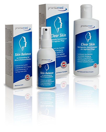 Prontomed Sparset "Haut" Innovation bei Akne, Pickeln & Hautunreinheiten (200ml & 75ml) - Völlig neue Technologie bringt sichtbare Hautverbesserung häufig schon nach wenigen Anwendungen.