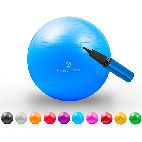 Gymnastik-Ball »Pluto« / Robuster Sitzball und Fitnessball / 65 cm / blau