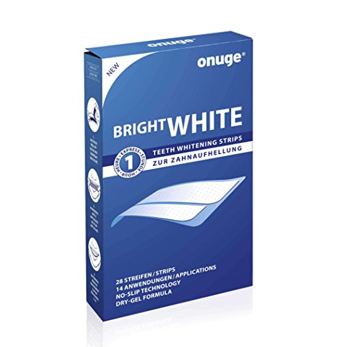 onuge Bright White-Strips, 28 Bleaching-Stripes zur Zahnaufhellung in 14 Tagen