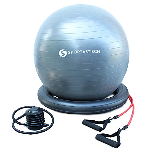 VERGLEICHSSIEGER: Premium Gymnastikball "Workout Ball" von Sportastisch :: Innovative Widerstandsbändern für Fitnesstraining :: Anti-Burst-Schutz :: INKLUSIVE Fußpumpe :: Durchmesser 65cm :: kostenloser BONUS: eBook "Training mit dem Gymnastikball" :: geprüfte Markenqualität Einsteiger oder Profis :: INKLUSIVE Bodenring :: Exklusives Design für Schwangere, Erwachsene und Kinder :: Perfekter Sitzball geeignet für Zuhause oder im Büro :: inklusive 3 Jahren Sportastisch Produktgarantie