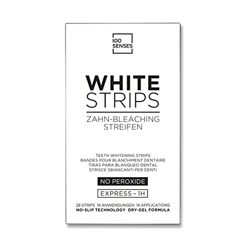 100SENSES White-Strips, 28 White-Stripes zur Zahnaufhellung in 14 Tagen, Bleaching-Stripes für weissere Zähne