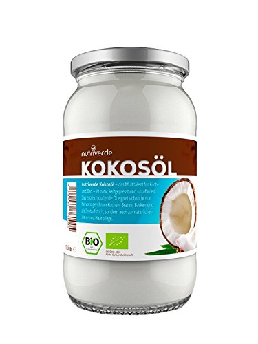 BIO Kokosöl - 1 x 1000mL (1L) - in wiederverschliessbarem Glas