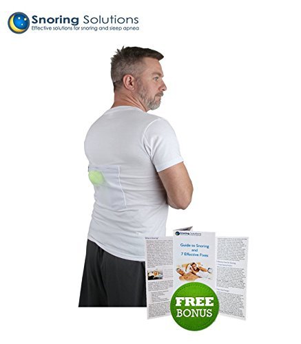 Anti-Schnarchen T-Shirt von Snoring Solutions - Am komfortabelsten Anti-Schnarchprodukt für Rücken-Schnarcher! Beseitigen Sie das Schnarchen, indem sie ihre Schlafposition anpassen! BONUS ENTHALTEN: Schnarchenleitfaden und 7 Schritte Erfolgsplan zur Verbesserung Ihres Schlafs und Schnarchen zu beseitigen!