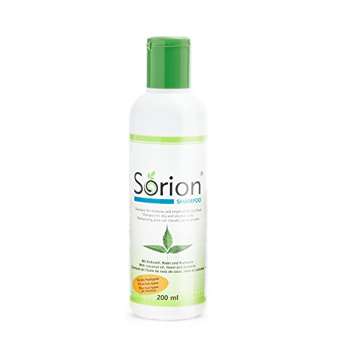 Sorion Shampoo 200 ml – Auch zur Kopfhautpflege bei Schuppenflechte und Neurodermitis mit Kokosöl, Neem, Rubia Cordifolia, Kurkuma und Wrightia tinctoria