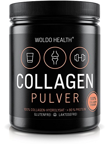 WoldoHealth I 100% reines Kollagen 500g I Hydrolysat Collagen Pulver I geschmacksneutral I leichtlöslich I Eiweiß Protein I Peptides Lift Drink