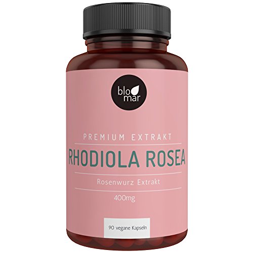Rhodiola Rosea Kapseln · hochdosiert mit 800mg Tagesdosis · 3% Rosavin zu 1% Salidrosid· Premium Rosenwurz Extrakt 100% Natur & vegan · Ohne künstliche Zusatzstoffe vegan