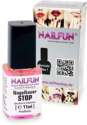 Nagelkauer STOP - 11ml Speziallack für Nagelbeißer in der Glas Pinselflasche - bitterer Nagellack gegen Nägel kauen und Daumenlutschen