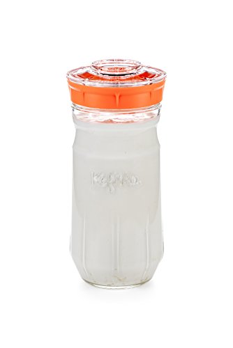 Kefirko - Das ideale Set für Milchkefir oder Wasserkefir zu Hause, 1,4 l orange